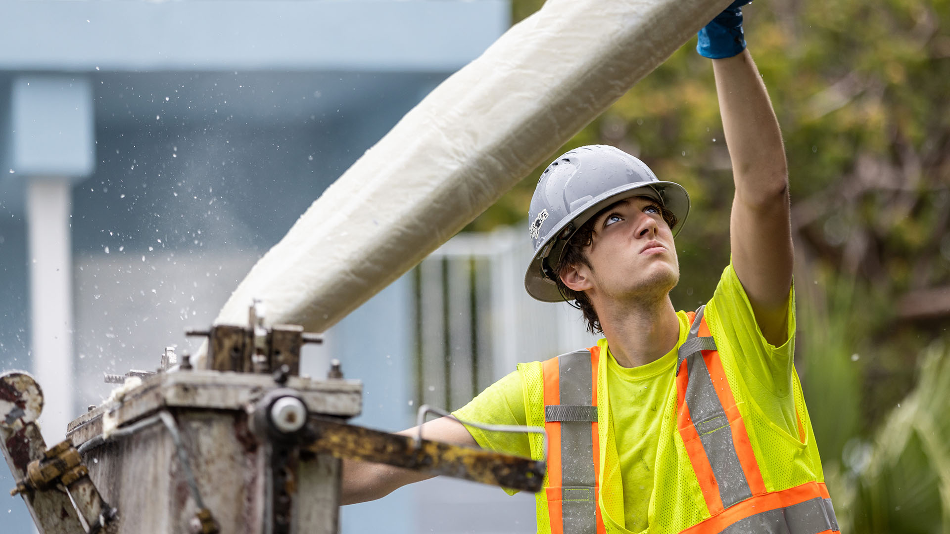 worker holding up CIPP