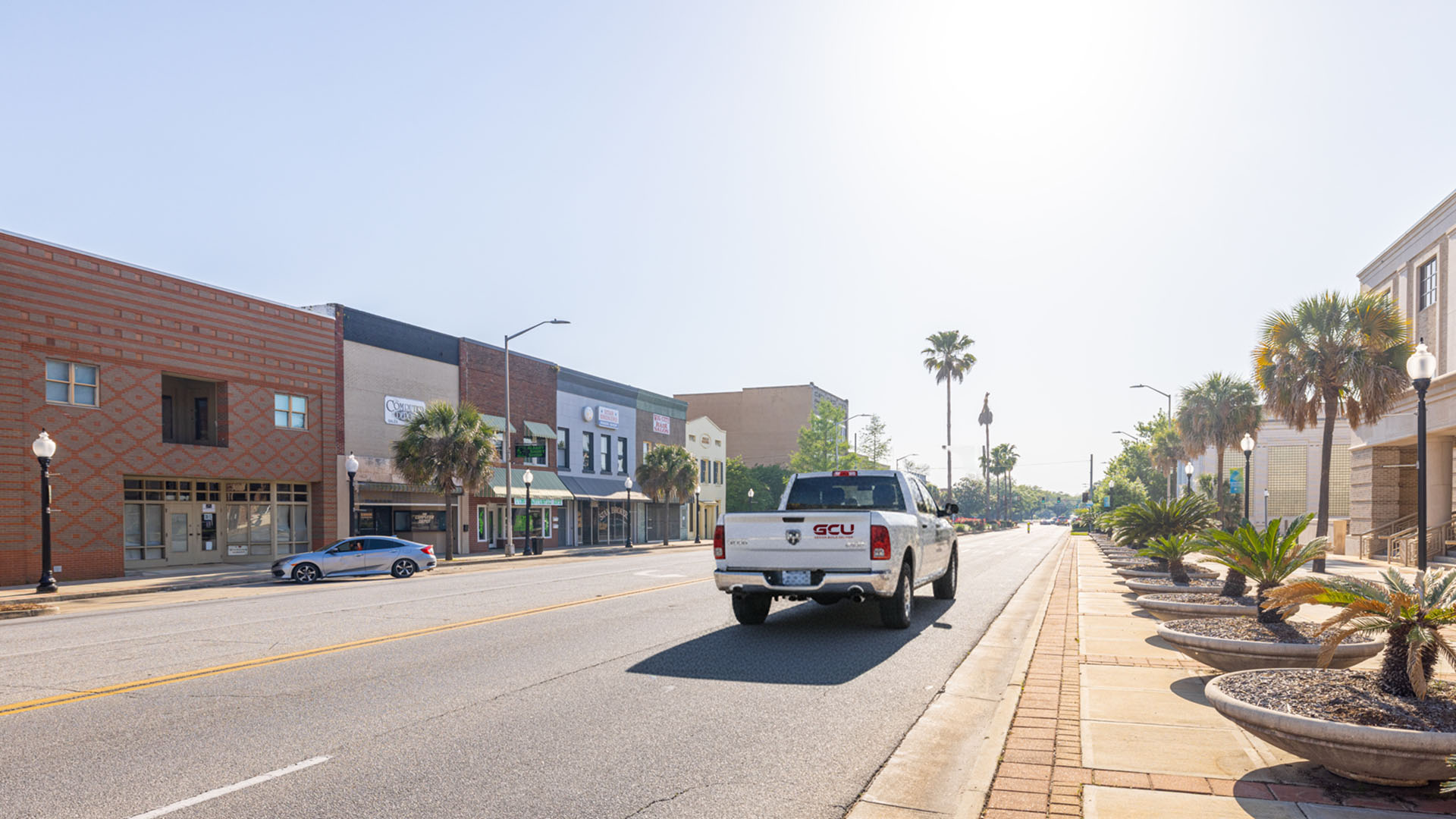 GCU truck driving along street